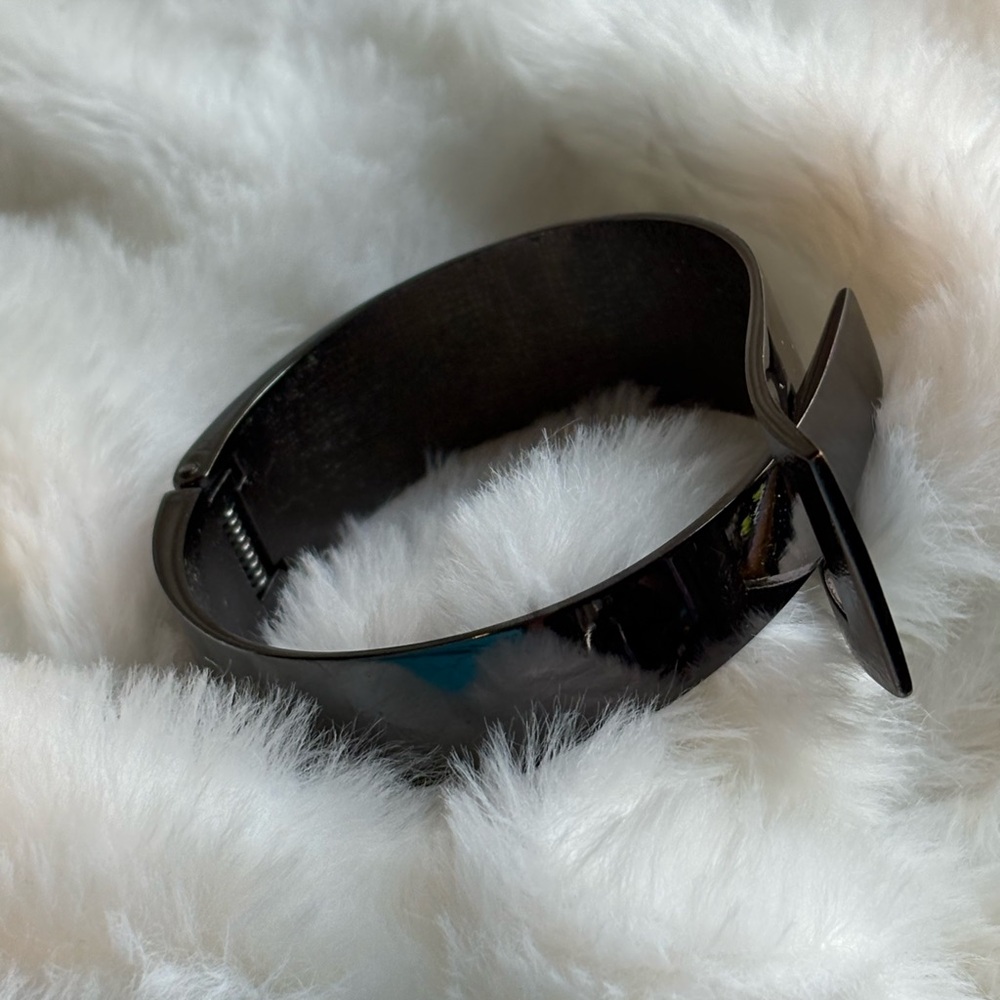 Sleek Black Bangle Bracelet
